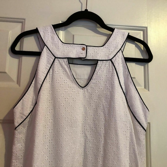 Crown and Ivy White with Blue Trim Ladies Dress Size 12 - Picture 5 of 5